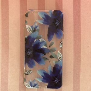 Clear/Floral iphone X case